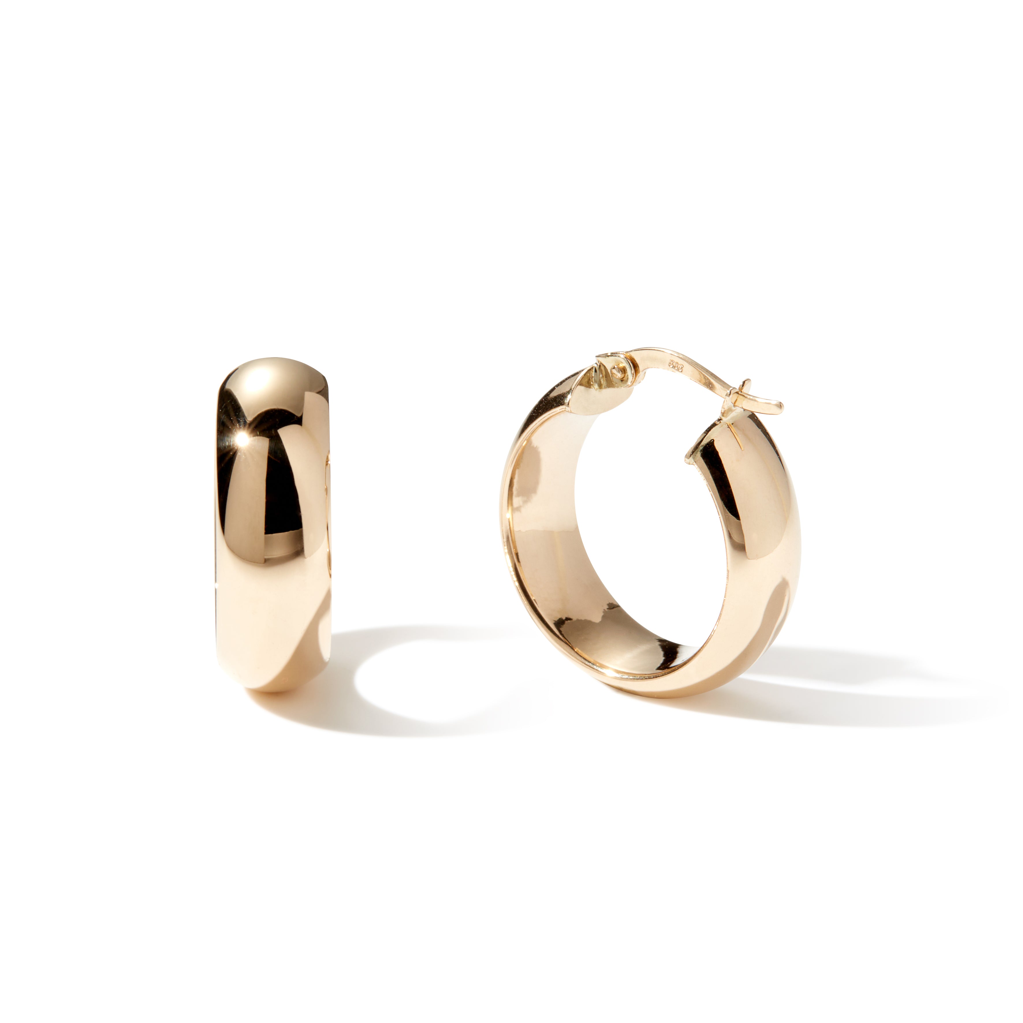 Trejours Marketplace | White Gold Medium Diamond Hoops Earrings for